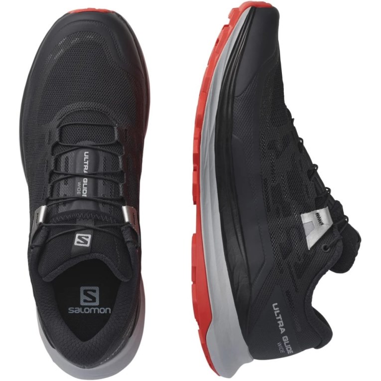 Black Salomon Ultra Glide Wide Men's Trail Running Shoes | PH 42618E